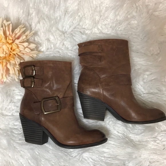 Lucky Brand Shoes - Lucky Brand 'Tommie' Buckle leather Ankle Boot